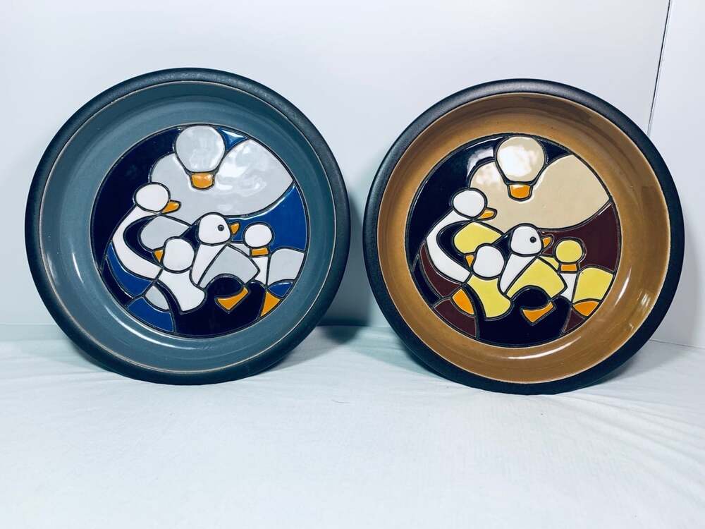 Vintage Penguin Plates Decorative Artesania 1981